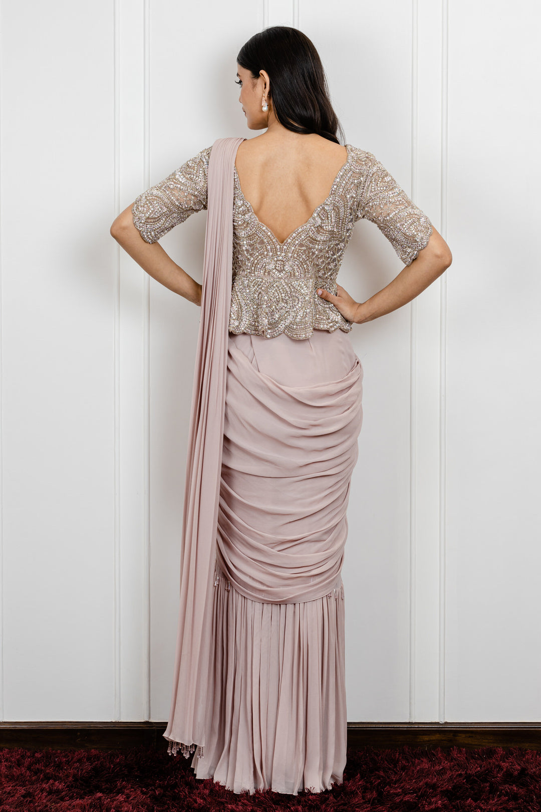 peplum top saree